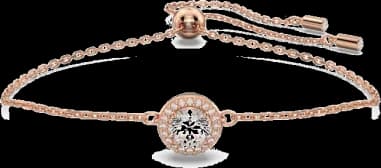 Bracelet Swarovski Constella 5636273 en métal plaqué or rose avec cristal taille ronde et pavé blanc - Pour Femme
