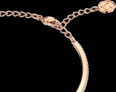Garde-temps Swarovski 5620555, cristaux clairs, métal rhodié, style jonc
