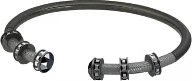 Bracelet homme Swarovski My Hero 5495501 en métal plaqué rhodium noir et cristaux
