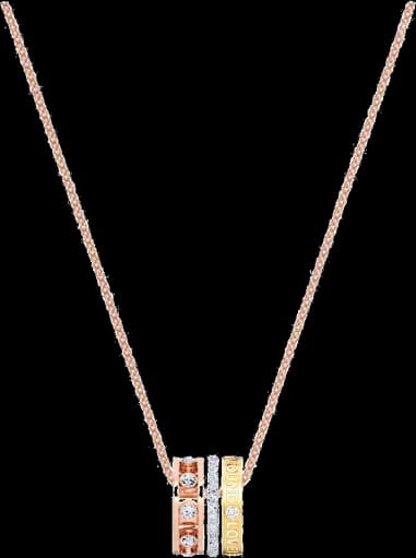 Collier Swarovski Admiration 5412406 pour Femme en plaqué or rose avec cristaux blancs