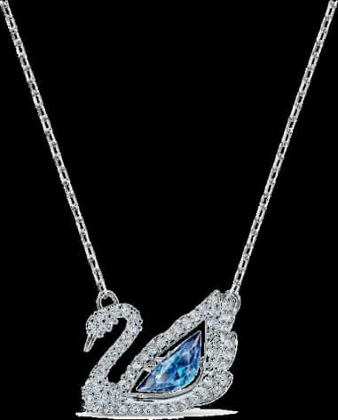 Garde-temps Swarovski 5533397, motif cygne en métal rhodié