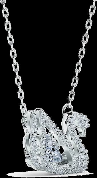 Garde-temps Swarovski 5514421, motif cygne en métal rhodié
