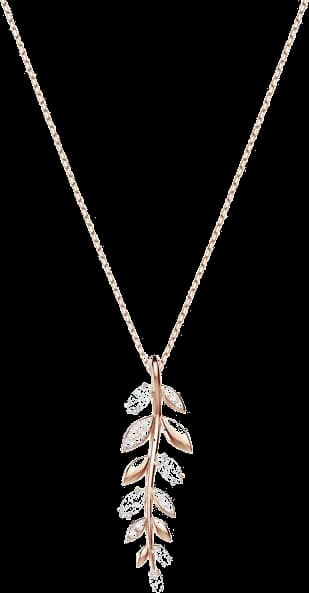 Collier Swarovski Mayfly 5409340 en plaqué or rose avec cristaux blancs pour femme