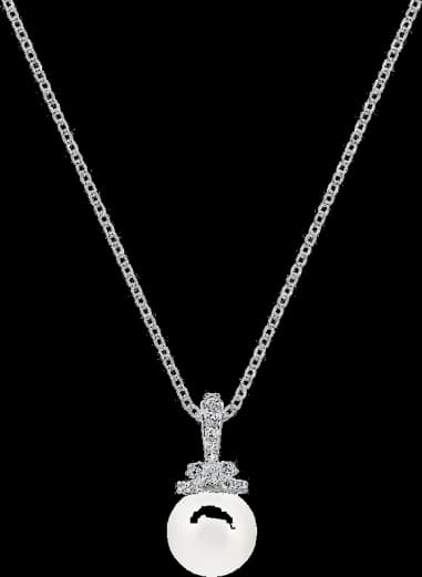 Collier Swarovski Originally 5452584 pour Femme en Argent Rhodié avec Perle Blanche