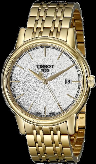 Montre Homme Tissot Carson T0854103302100 Cadran Doré Bracelet Acier Inoxydable Or