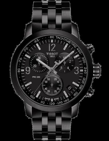 Montre Homme Tissot PRC 200 Chronographe Acier PVD Noir et Or Réf. T1144173305700