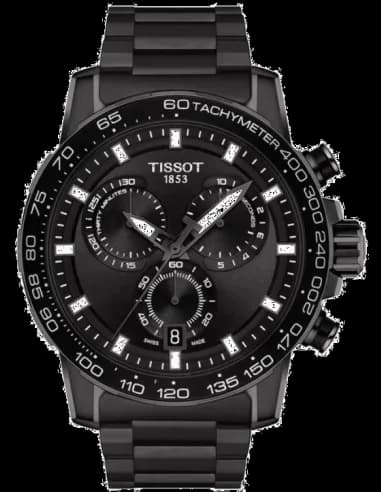 Montre Tissot Supersport Chrono T1256173305100 Homme en Acier Noir 45,5 mm