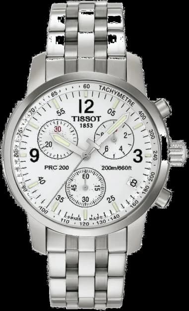 Montre Homme Tissot PRC 200 T17158632 Chronographe Acier, Cadran Noir