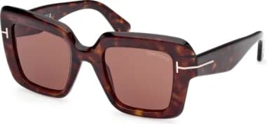 Garde-temps Tom Ford FT1157 52J, monture acétate noire, verres violet dégradés