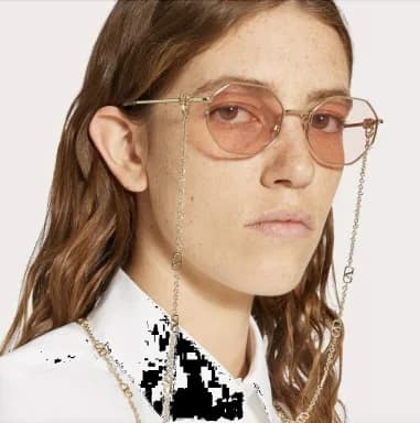 Lunettes de soleil Valentino Garavani VA2040 Hexagonales avec chaine vue 4