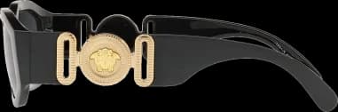 Lunettes de soleil Medusa Biggie Versace VE4361 en acétate noir vue 4
