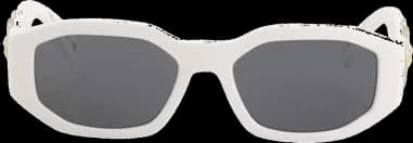 Lunettes de soleil Medusa Biggie Versace VE4361 en acétate blanc vue 2