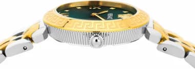 Montre Femme Versace Daphnis VEOCA0424 bracelet acier bicolore cadran vert vue 3