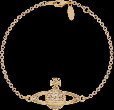 Bracelet pour Femme Vivienne Westwood Olympia Bas Relief en Chaîne Souple Laiton et Zirconium