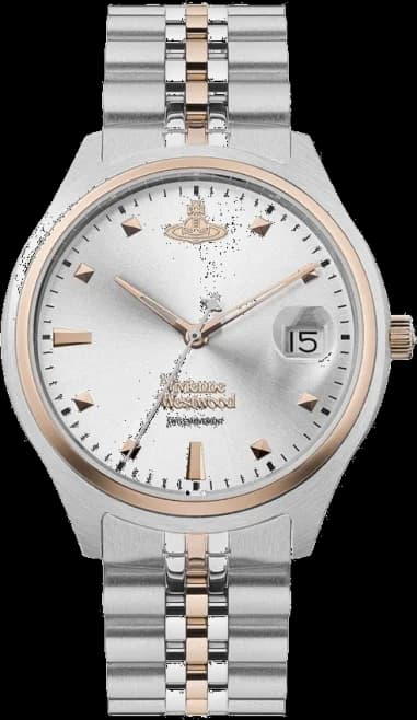 Montre Femme Vivienne Westwood Camberwell VV261SLSR - Cadran argenté, bracelet acier bicolore or rose