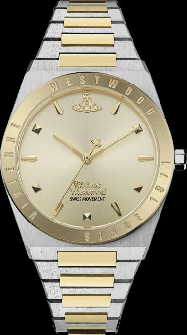 Montre Femme Vivienne Westwood Charterhouse VV244CPSG - Cadran doré, bracelet acier bicolore