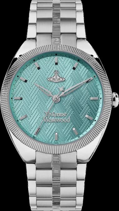 Montre Femme Vivienne Westwood The Mews VV281TQSL - Cadran Turquoise & Bracelet Acier Argenté