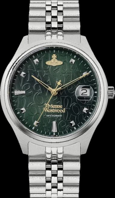 Montre Femme Vivienne Westwood VV261GRSL - Cadran Vert Profond, Bracelet Acier