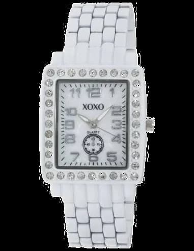 Montre Femme XOXO XO5214 en Acier Blanc à Cadran Rectangulaire