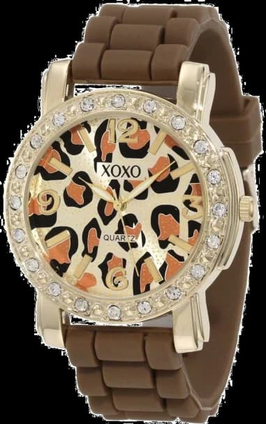 Montre Femme XOXO XO8057 en or et marron, cadran bicolore