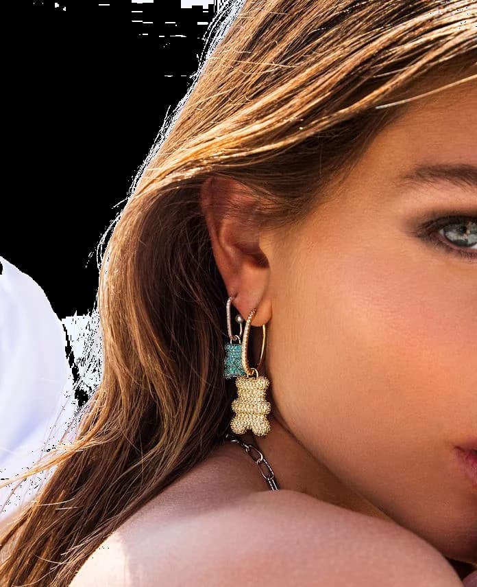 Boucle d'oreille clip individuelle APM Monaco Yummy Bear Wonderland en or jaune - Réf. YE14055XLIY vue 4