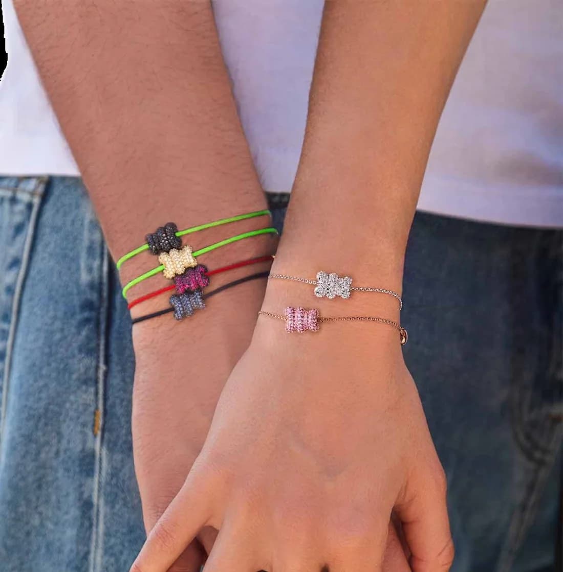 Bracelet APM Monaco ajustable Yummy Bear Baby Manu plaqué or rose vue 2