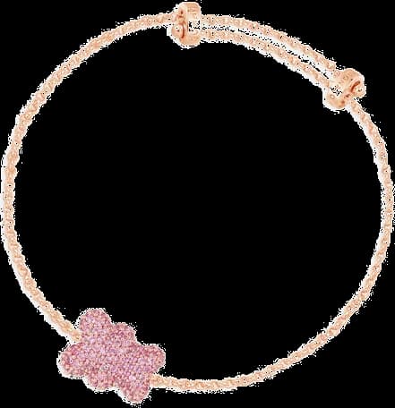 Bracelet APM Monaco ajustable Yummy Bear Baby Manu plaqué or rose