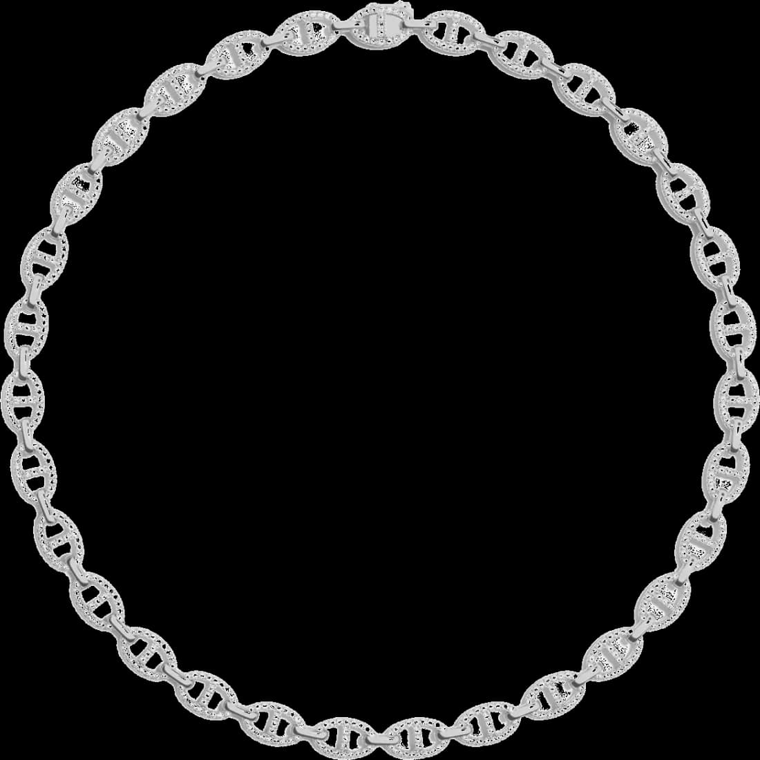 Garde-temps APM Monaco AC6312OX pour femme, argent maille marine chaîne fine