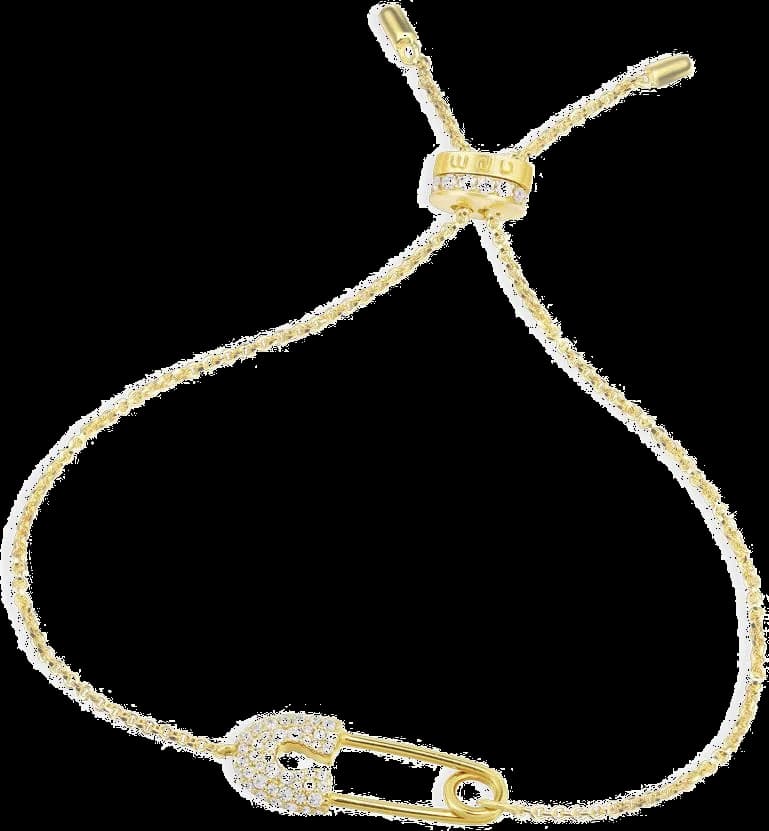 Garde-temps APM Monaco AB4094OXY pour femme, épingle cristaux blanc placage or jaune