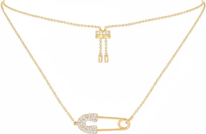 Garde-temps APM Monaco AX051 pour femme, plaqué or avec cristaux, fermeture ajustable