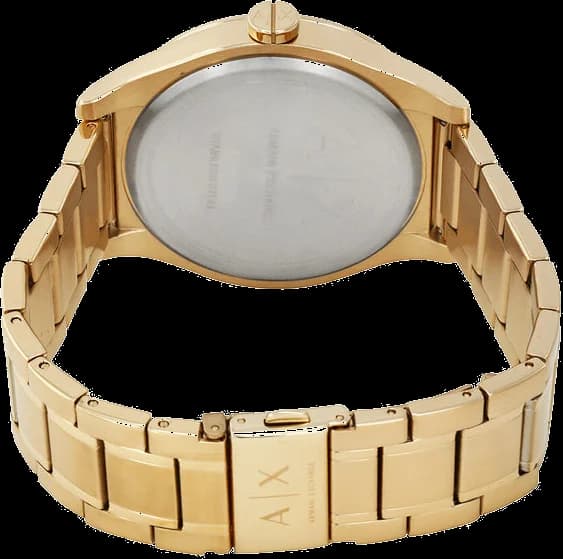 Zoom sur le cadran noir du Armani Exchange AX2328