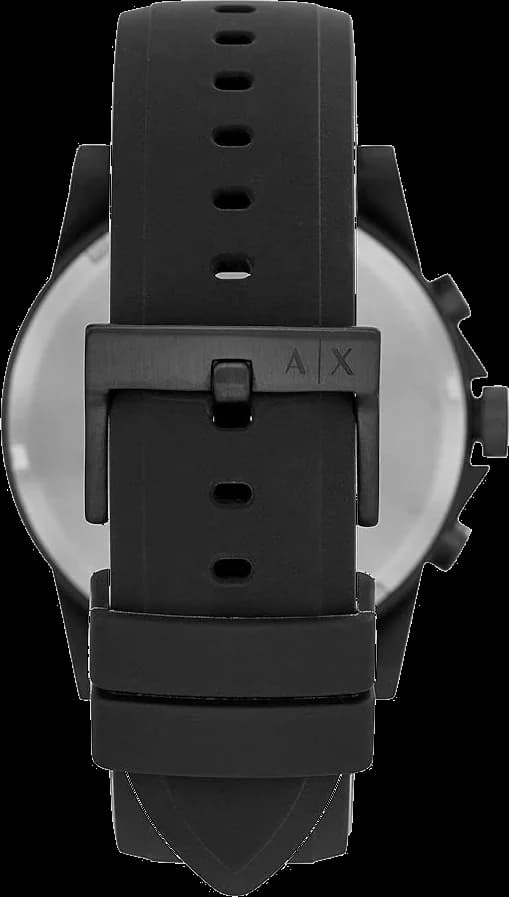 Zoom sur le cadran noir du Armani Exchange AX1343