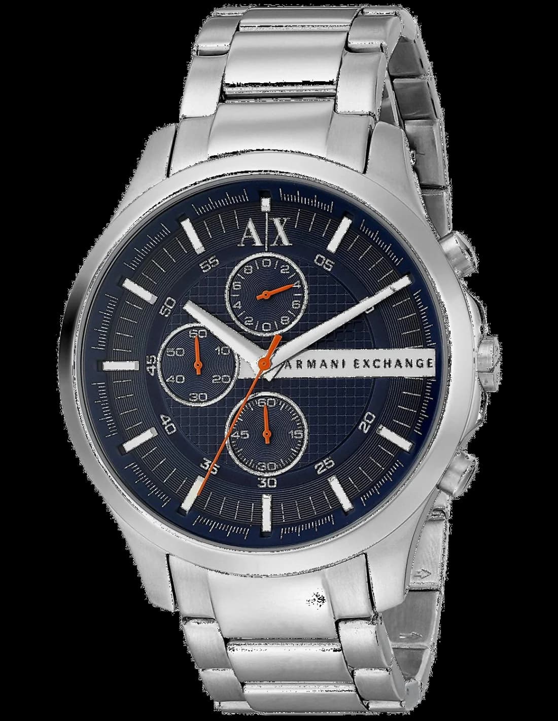 Garde-temps Armani Exchange AX2155 pour homme, cadran bleu sur bracelet acier
