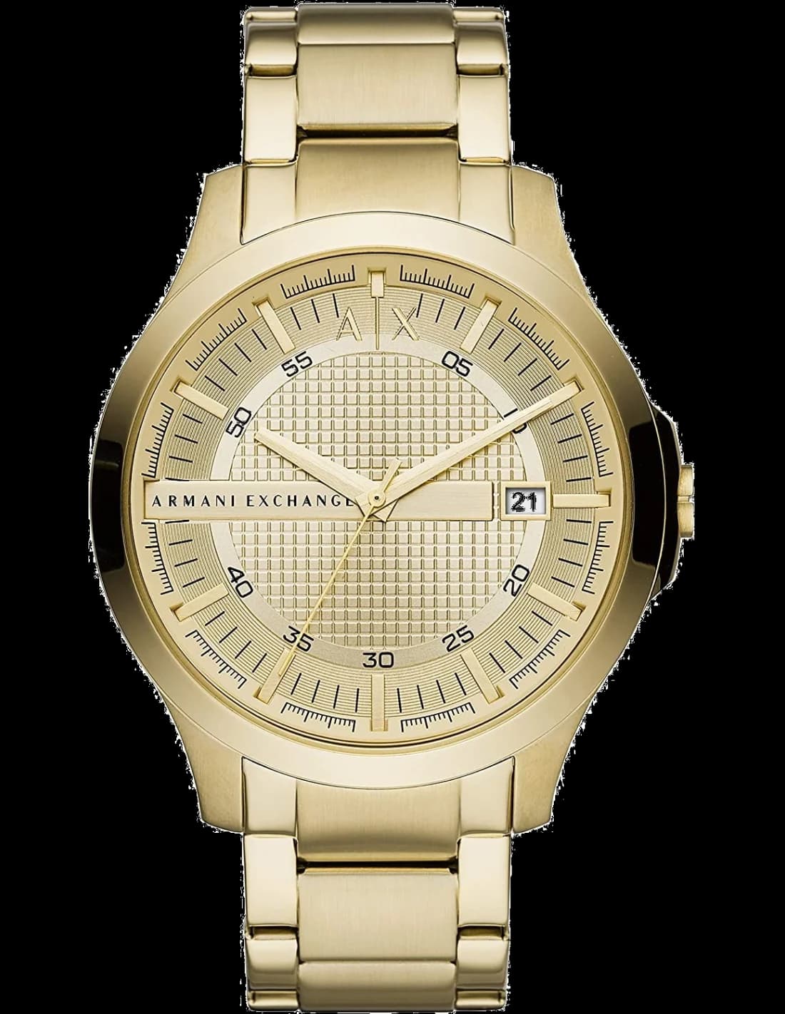 Garde-temps Armani Exchange AX2415 pour homme, cadran or et bracelet acier doré