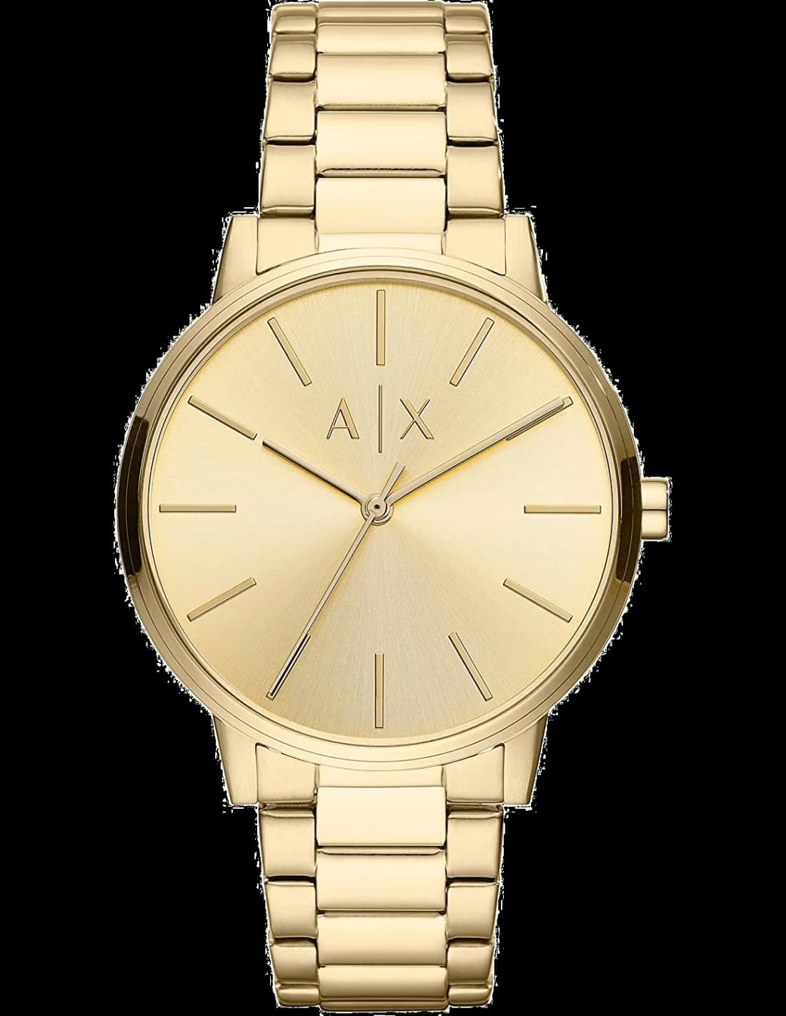 Garde-temps Armani Exchange AX2707 pour homme, cadran or et bracelet acier doré