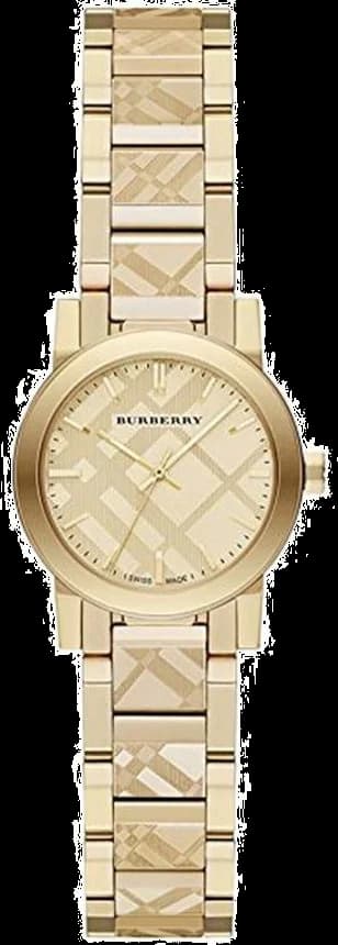 Garde-temps Burberry BU9234 pour femme, cadran or, bracelet acier doré
