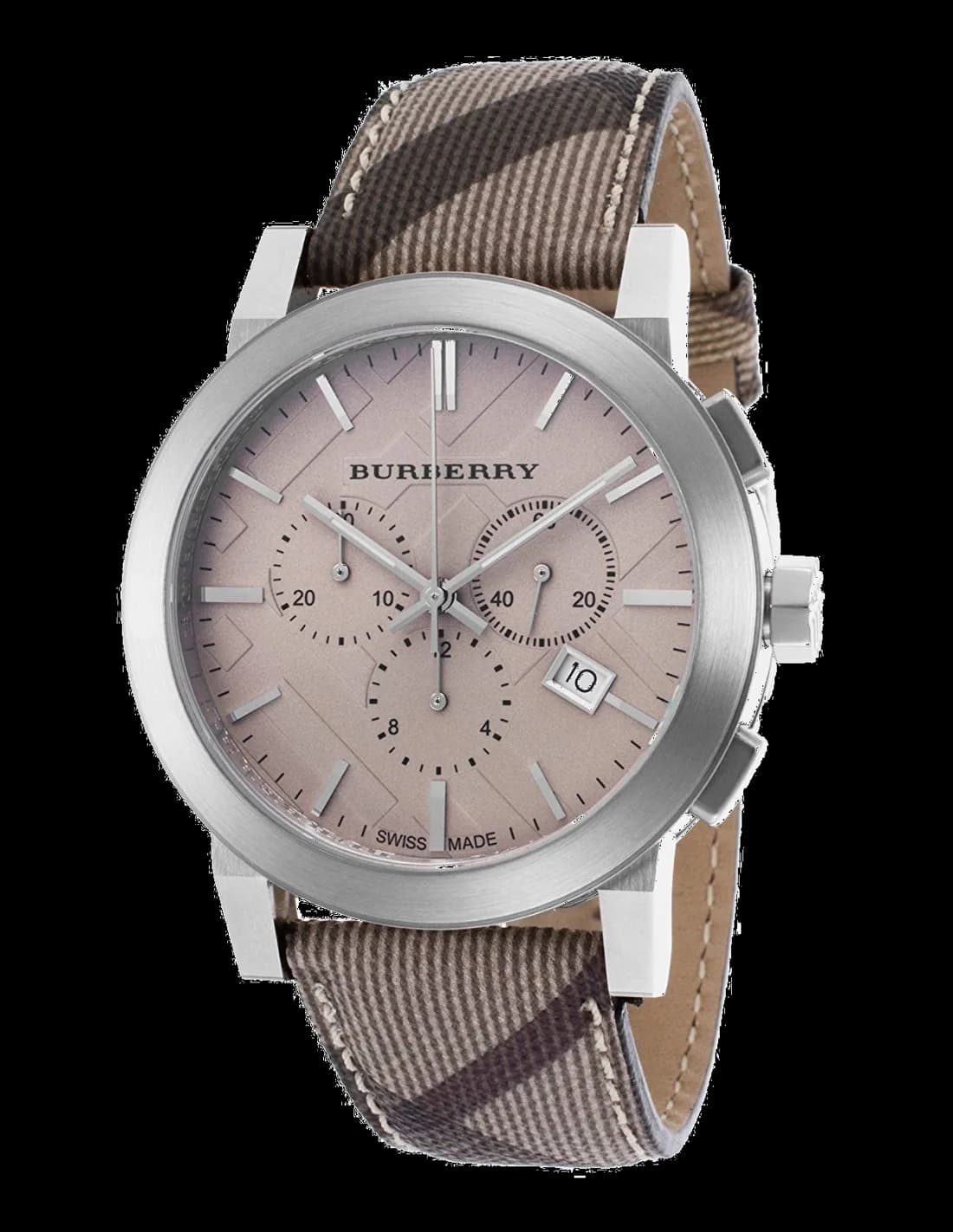 Garde-temps Burberry BU9361 pour homme, au cadran marron avec bracelet cuir