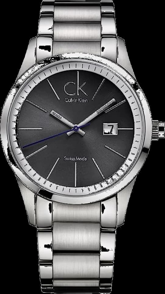 Garde-temps Calvin Klein K2246107 pour homme, boîtier acier, cadran noir