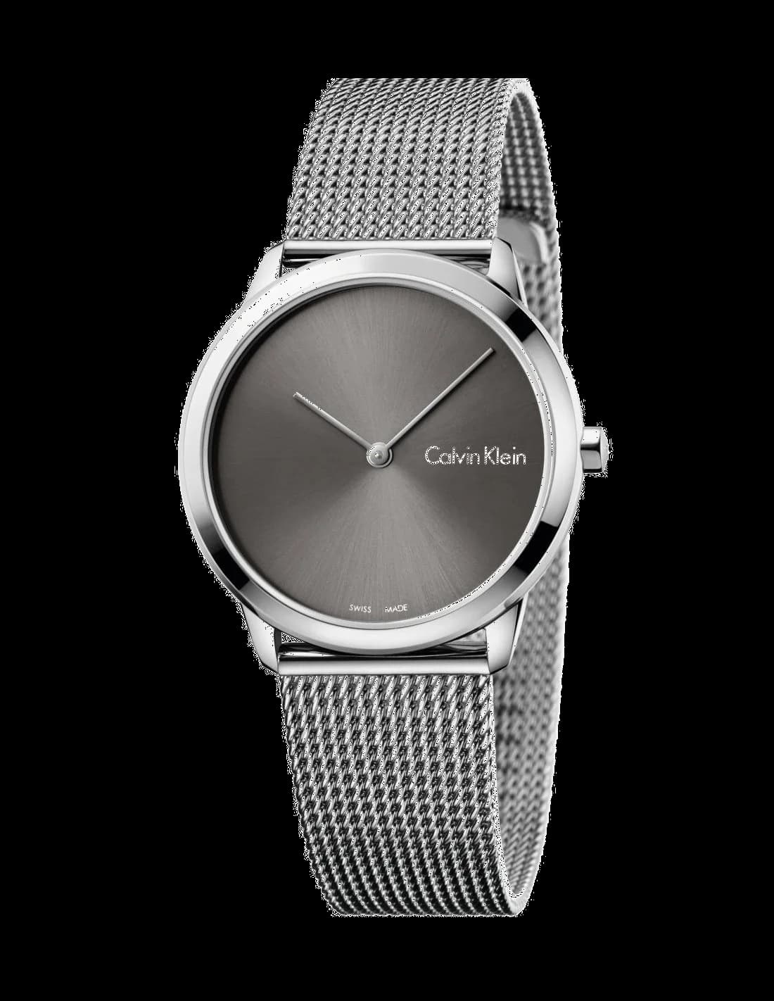 Garde-temps Calvin Klein K3M221Y3 pour femme, cadran gris sobre, fermoir déployant