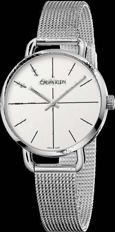 Garde-temps Calvin Klein K7B23126 pour femme, cadran argent, bracelet acier