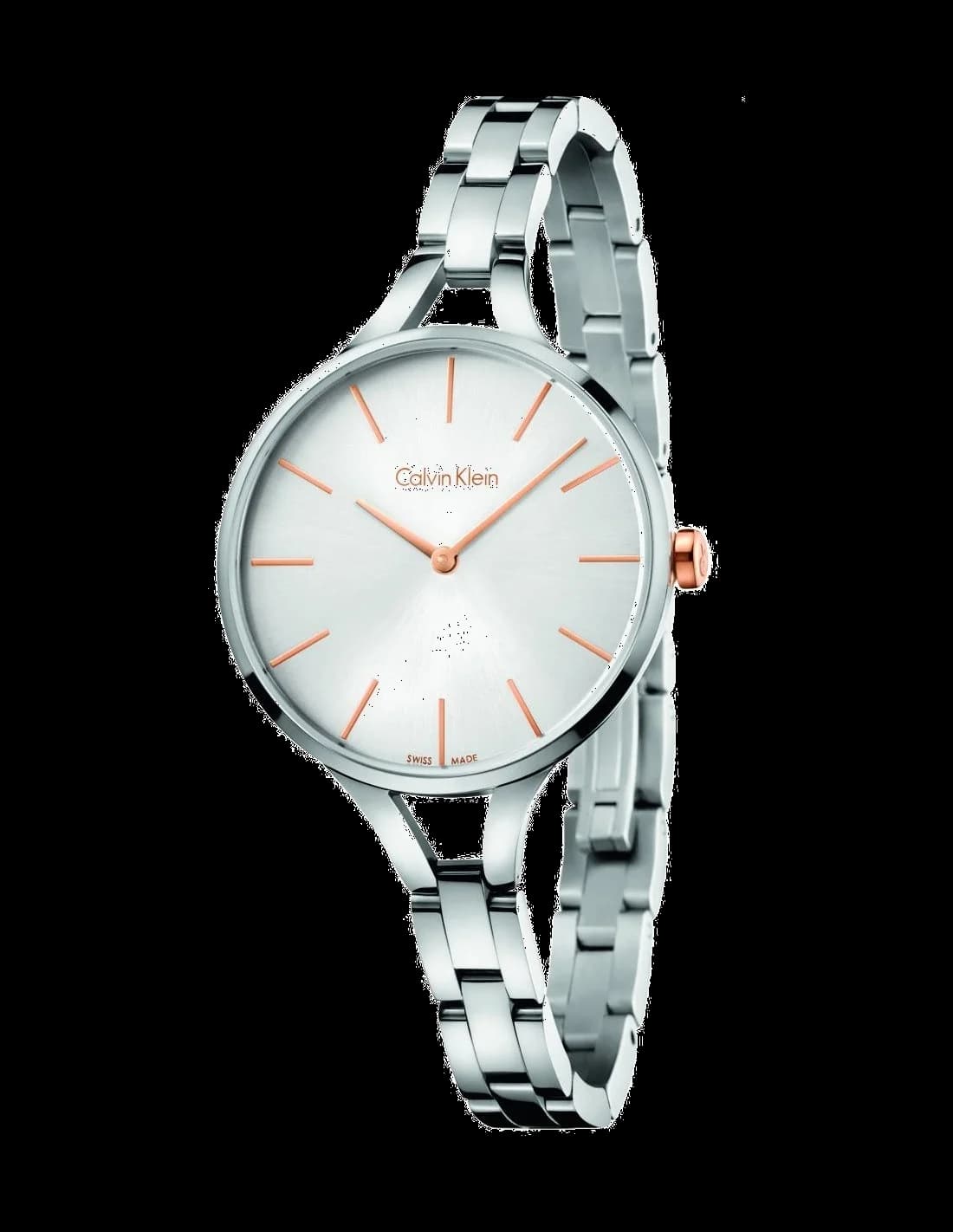 Garde-temps Calvin Klein K7E23B46 pour femme, argenté sur acier inoxydable Graphic