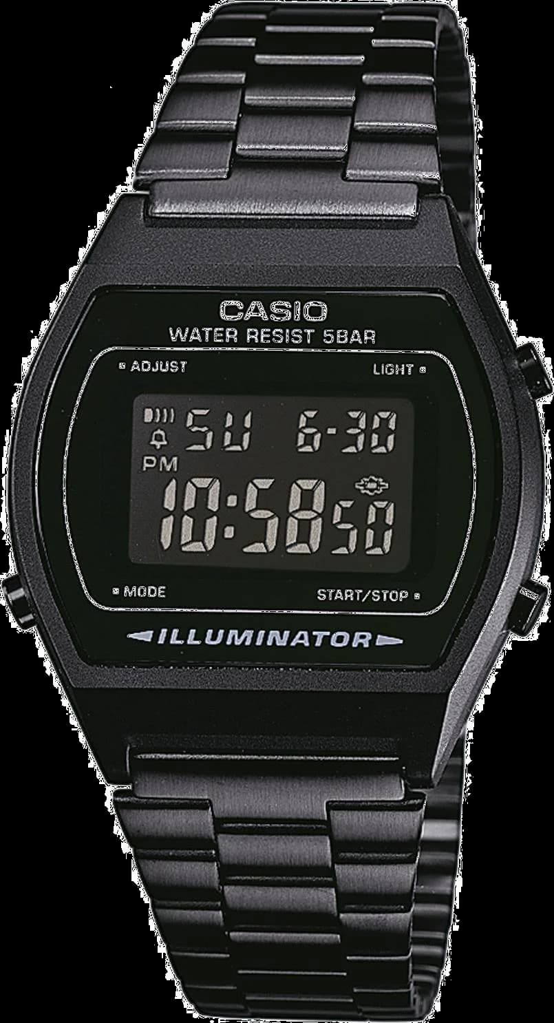 Garde-temps Casio B640WB-1BEF pour homme, affichage digital et bracelet acier