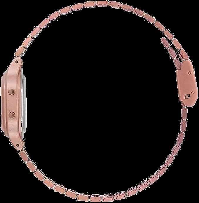 Zoom sur le cadran or rose du Casio LA-11WR-5AEF