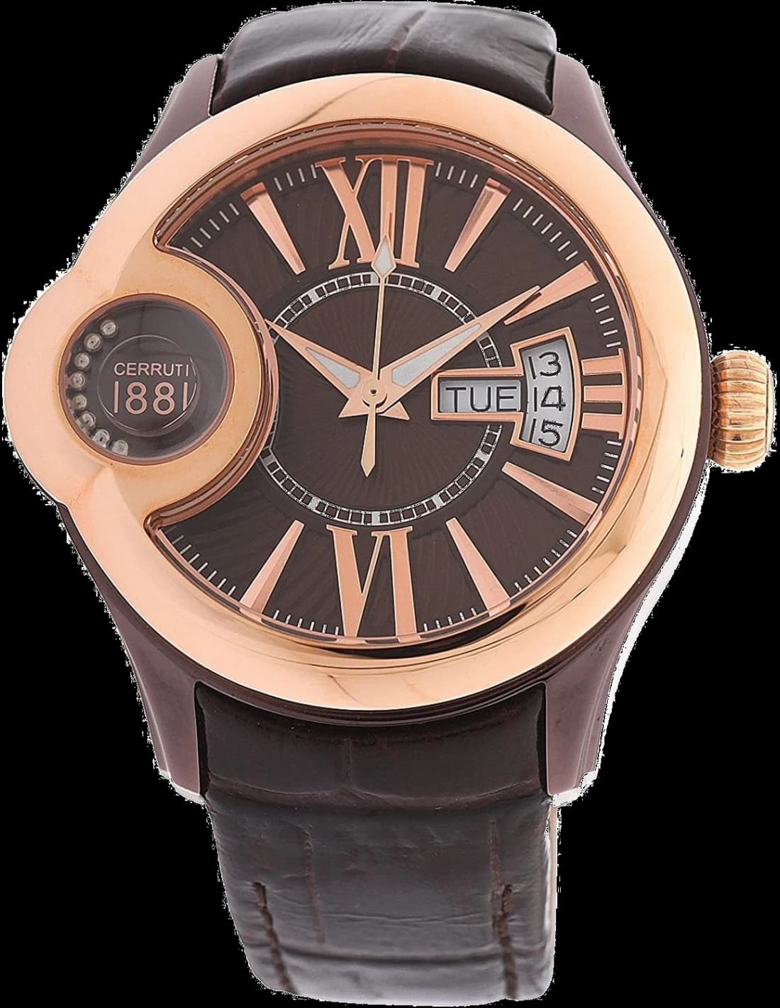 Le garde-temps Cerruti 1881 CRM043L233F vu de profil