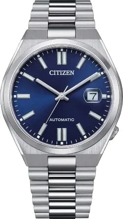 Garde-temps Citizen NJ0150-81L pour homme, cadran bleu soleil, bracelet acier brossé