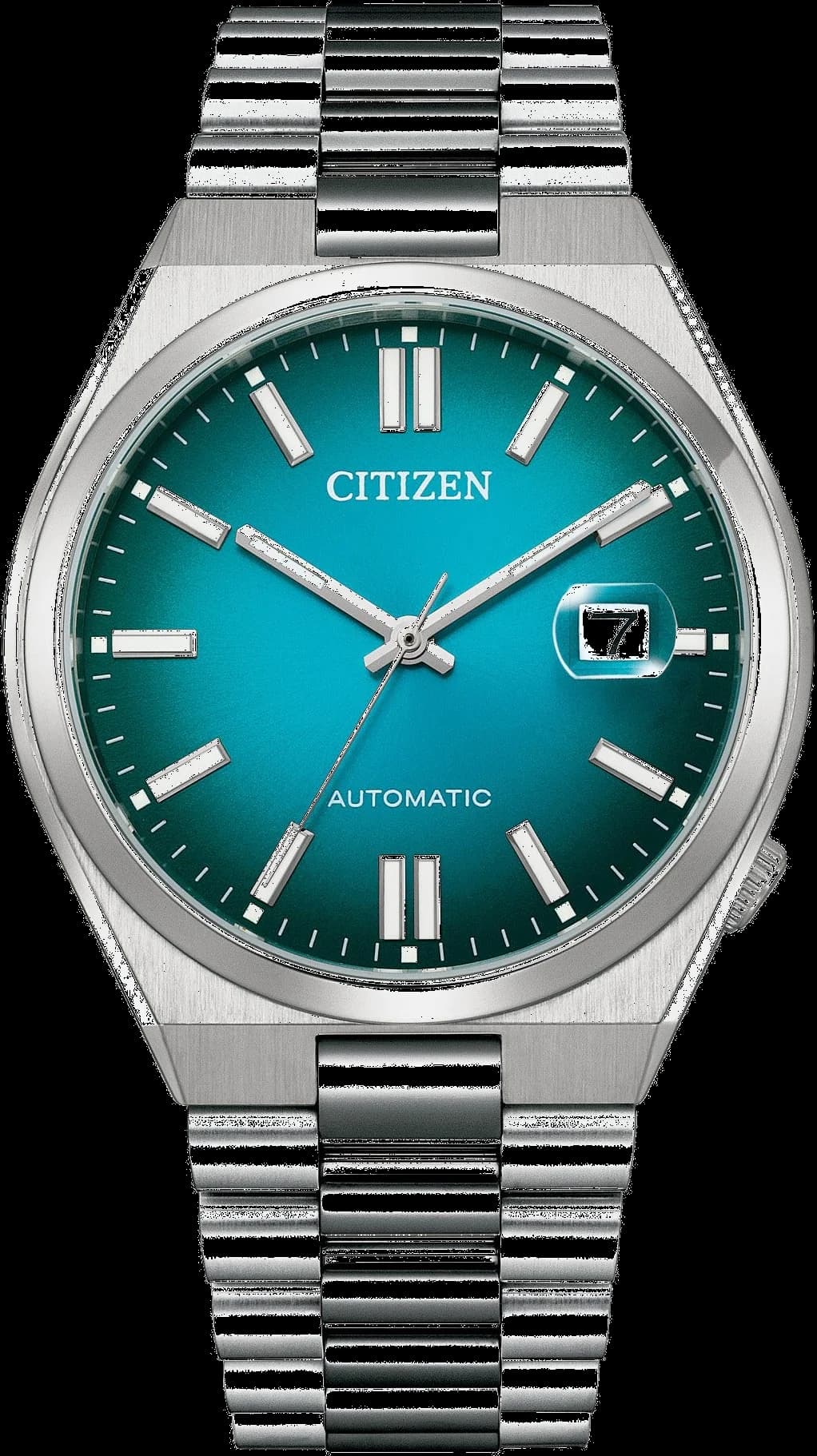 Garde-temps Citizen NJ0151-88X pour homme, cadran bleu sarcelle, bracelet acier
