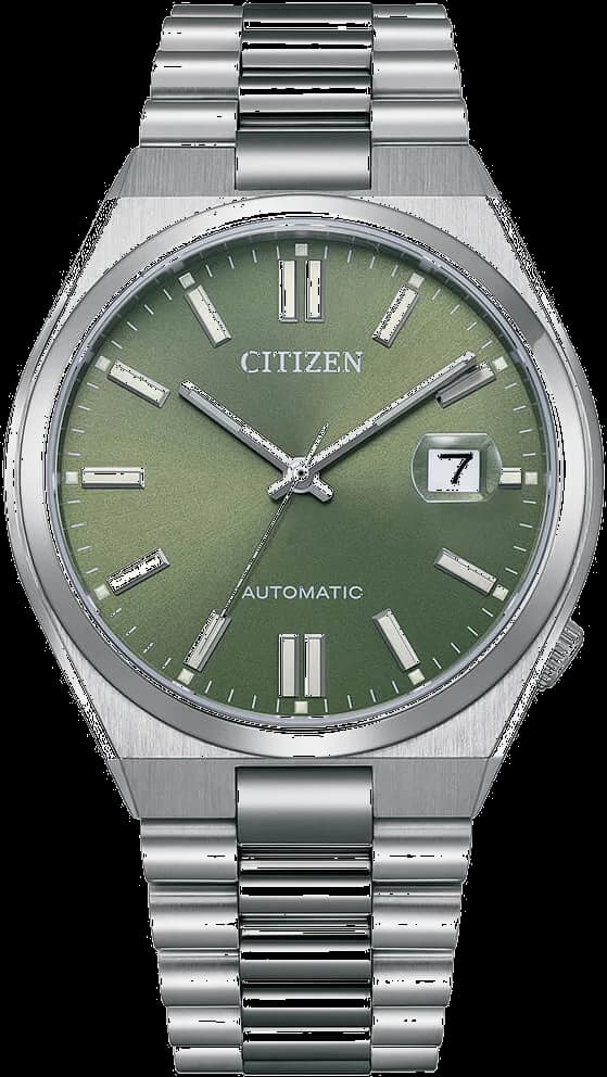 Garde-temps Citizen NJ0158-89Z pour homme, cadran rose, bracelet acier brossé