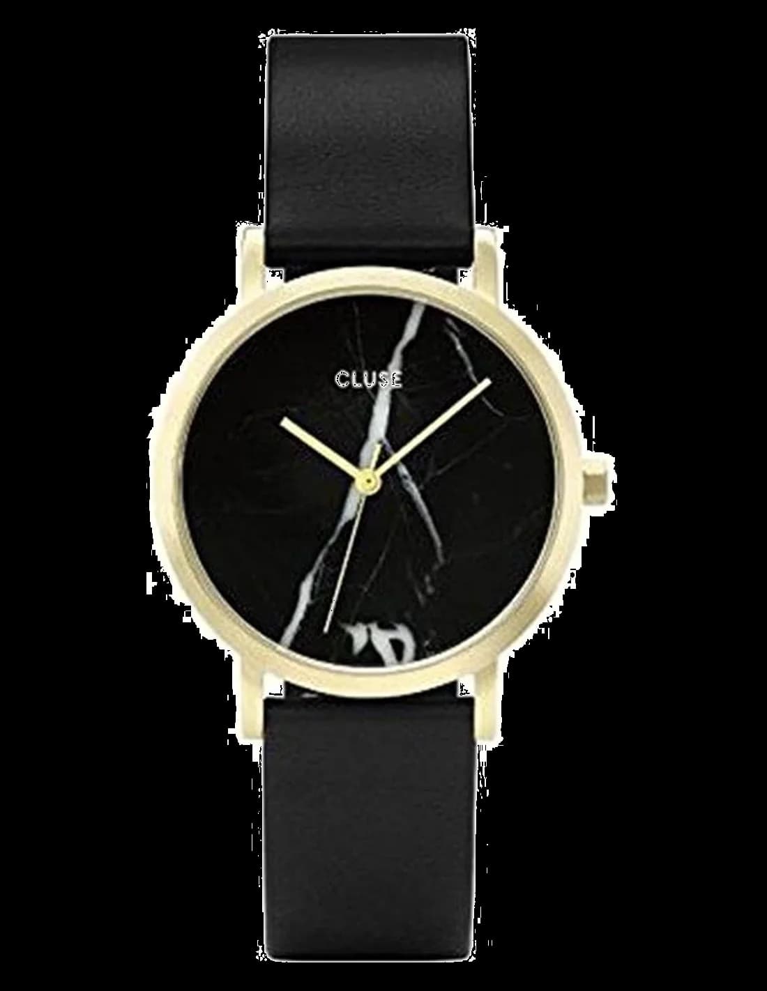 Garde-temps Cluse CL40102 pour femme, cadran noir, bracelet cuir