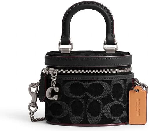 Garde-temps Coach CE768, sac bandoulière toile signature noir
