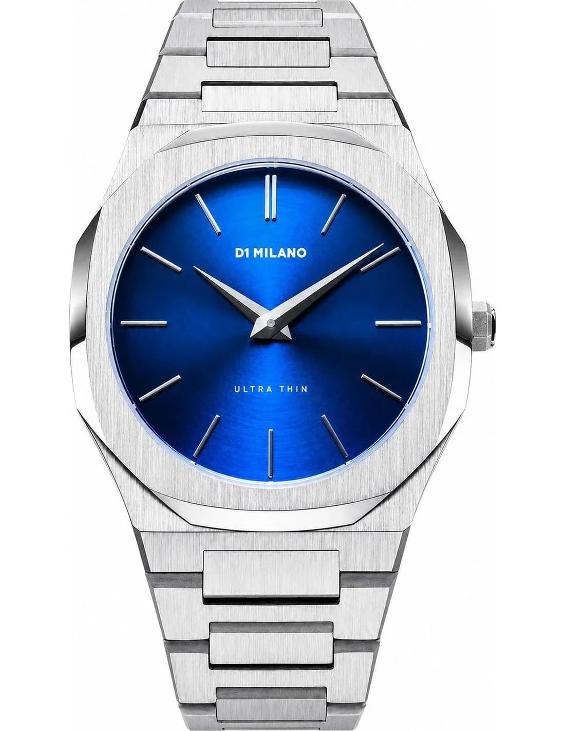 Garde-temps D1 Milano UTBJ09 pour homme, cadran bleu avec bracelet acier